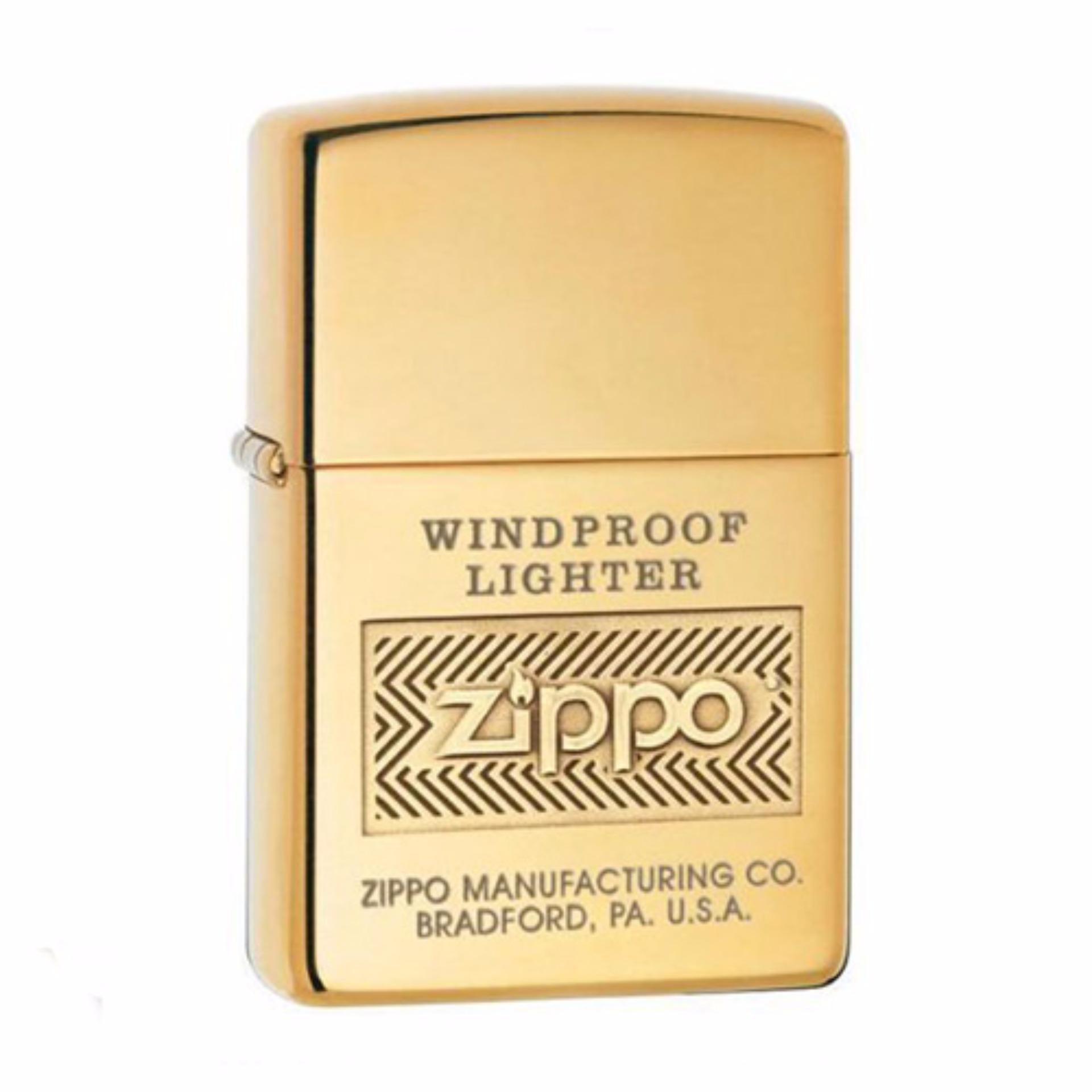 Vỏ Hộp Quẹt Bật Lửa  Xăng Đá Zippo Đồng Windproof   (KHÔNG GAS KHÔNG XĂNG)