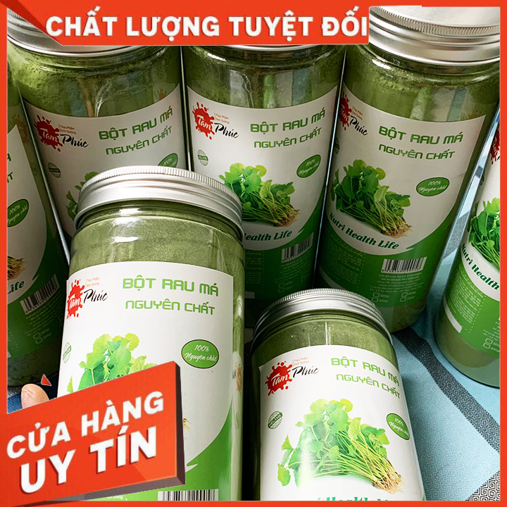 Bột rau má sấy lạnh nguyên chất (hộp 500g) bột rau củ sấy lạnh thanh nhiệt chất lượng thơm ngon than