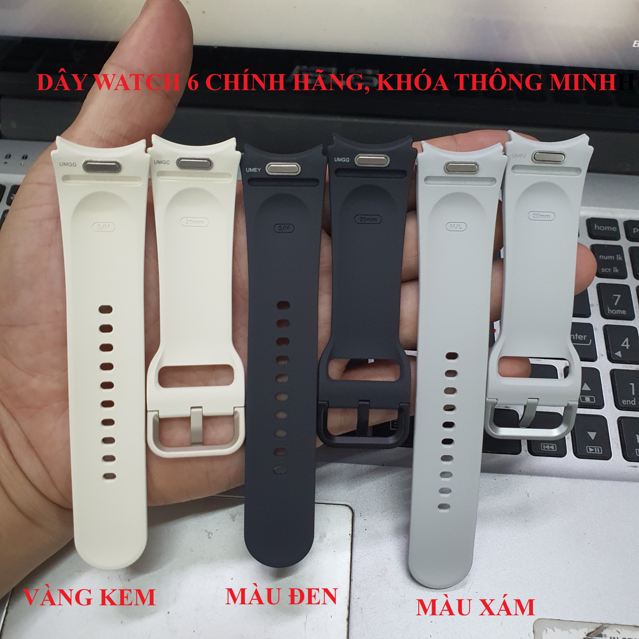 Dây Đồng Hồ Samsung Watch 6 Chính Hãng Chốt Thông Minh Dùng Chung W6 Classic W5 Pro W5 W4 Clas