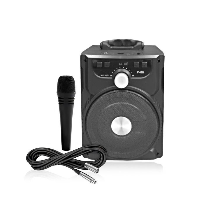 Loa Hát Karaoke Bluetooth P88-89 Kèm Mic Dây - Mic Cực Chuẩn Hát Hay