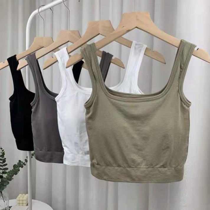 Áo Bra UNDERCOOL Cotton Dáng Lửng Hai Dây Hở Lưng Không Gọng