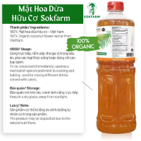 Mật hoa dừa hữu cơ nguyên chất cô đặc Sokfarm Chai lớn 1.4 lít - Ổn Định Đường Huyết Tăng Đề Kháng người bị tiểu đường dùng được Detox thải độc giảm cân tự nhiên