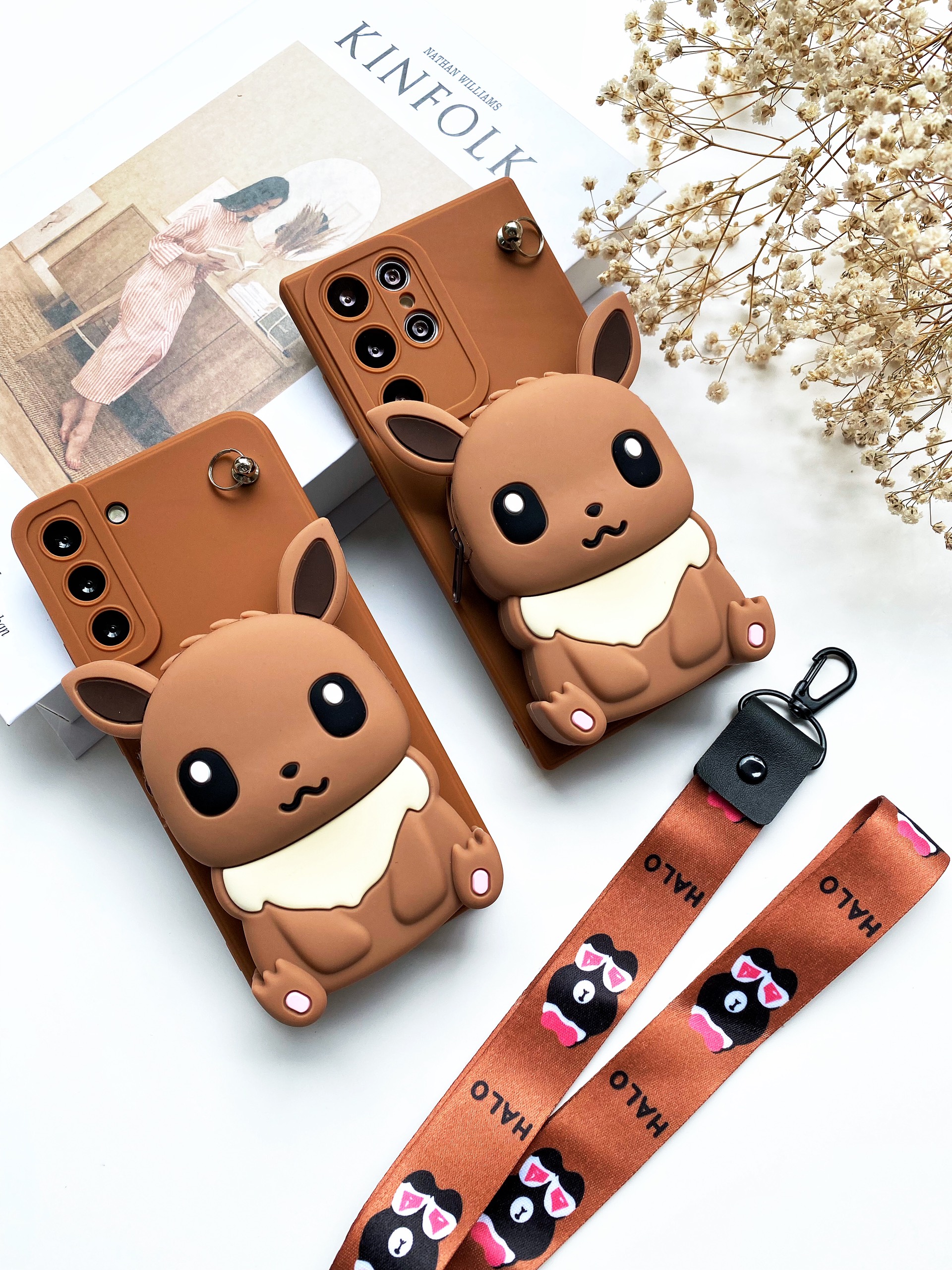 Ốp Lưng Ví Pokemon Kèm Dây Đeo Cho Samsung Galaxy S24 Ultra / S23 Ultra / S23 PLus / S22 Ultra / 