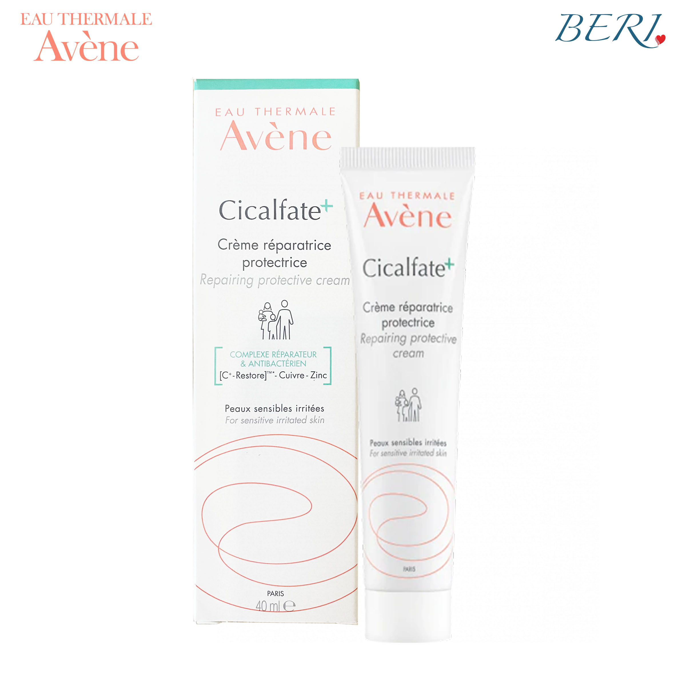 [HCM]Avène Kem Phục Hồi Da Lành Sẹo Chống Nhiễm Khuẩn Cicalfate Cream 40ml