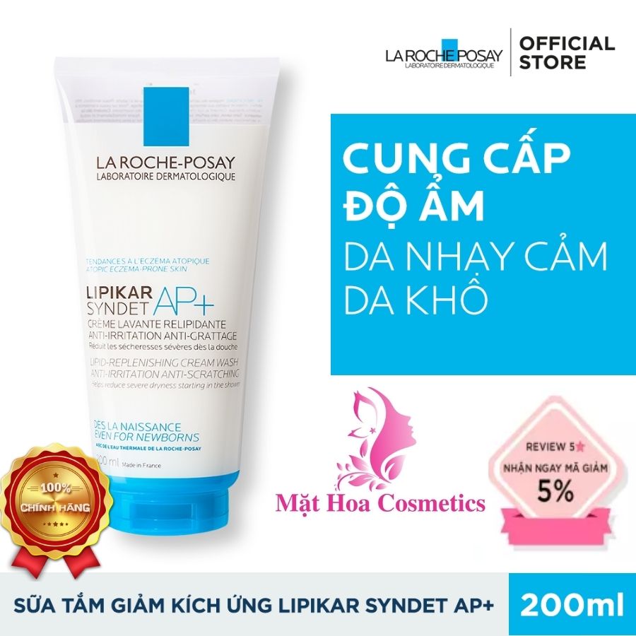 Sữa Rửa Mặt Và Tắm La Roche - Posay Dành Cho Da Khô Nhạy Cảm Da Bị Kích Ứng Mẩn Đỏ & Ngứa 200Ml