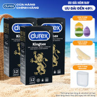[CHỈ 25-29/09 | MUA LÀ CÓ QUÀ] Combo 3 Bao cao su Durex Kingtex ôm sát bôi trơn size 49mm hộp 12 bao