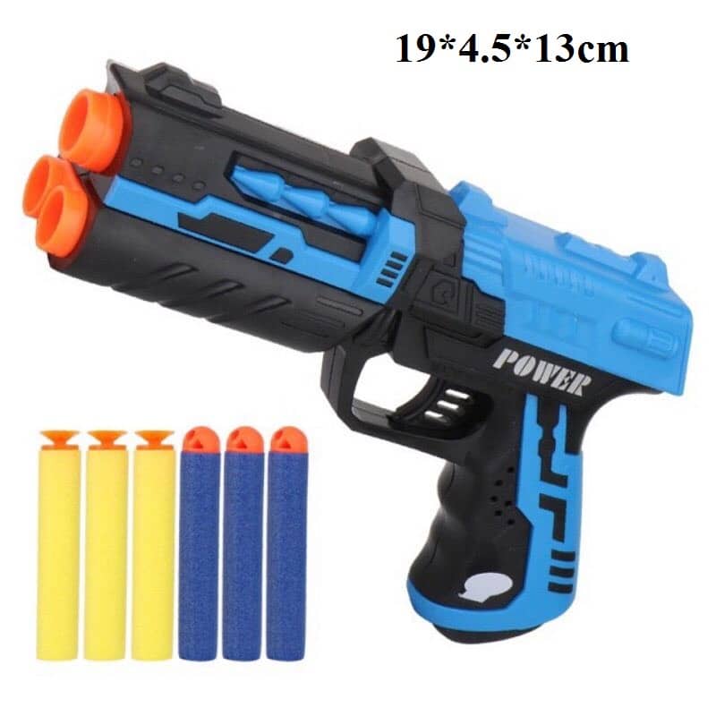 Đồ Chơi Trẻ Em P60 SÚNG BẮN ĐẠN XỐP MỀM KÉO CƠ Nhựa ABS An Toàn Hàng Loại 1 Dạng Nerf 2023 Neft