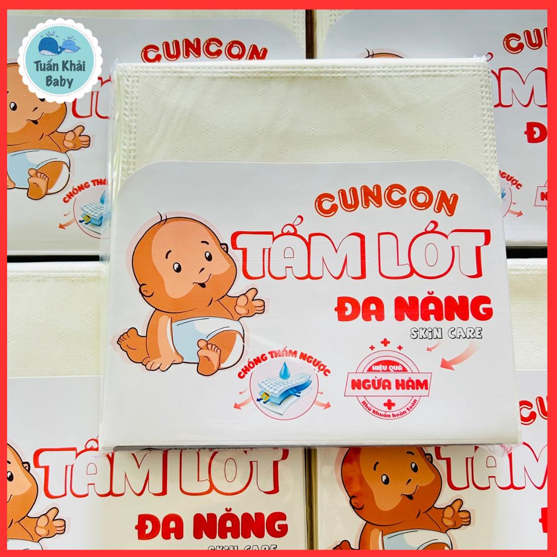 Túi 20 Tấm Lót Sơ Sinh Đa Năng CUNCON - Tấm lót su cho bé sơ sinh
