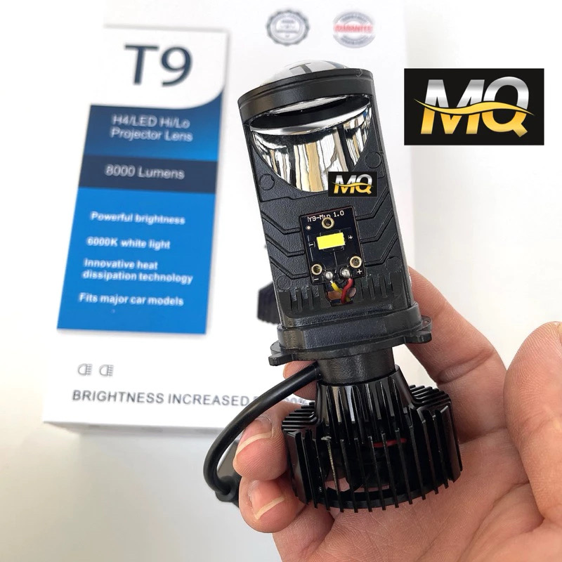 Đèn Pha Led Bi Cầu T9 Pro mQ - LED H4 Bản 2025 ( Ko Lắp Điện Máy ) M01B.(1 ĐÈN)