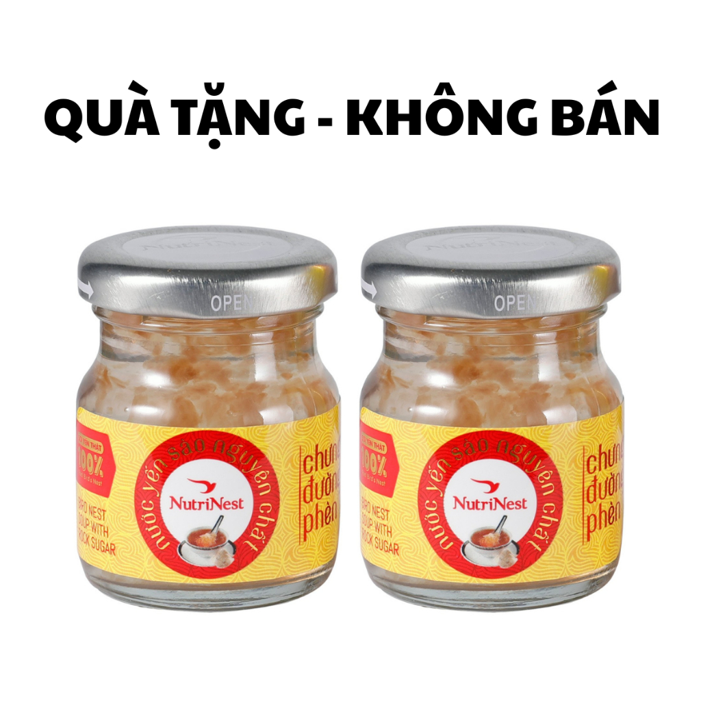 [GIFT] Combo 2 Hũ 42g Nước Yến Sào Nguyên Chất Chưng Đường Phèn NutriNest Thanh Lọc Cơ Thể