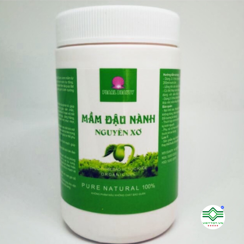 Mầm Đậu Nành Nguyên Xơ Cao Cấp Hũ 500Gram Vt938