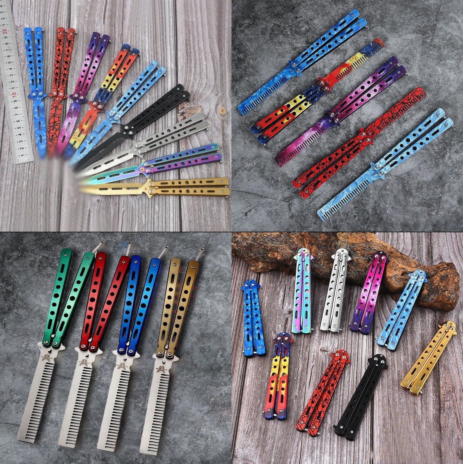 Lược bướm butterfly CSGO tập luyện mô hình skin thép không gỉ nhiều mẫu mã đa dạng E454