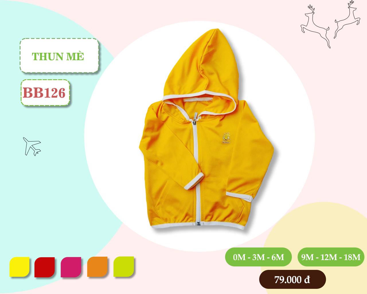 Áo khoác cho bé BABIBOO áo khoác giữ nhiệt thun mè mềm mịn thoáng khí BB126