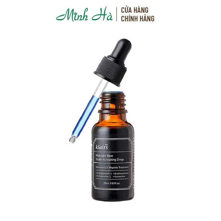 Serum Klairs Midnight Blue Youth Activating Drop 20ml giúp dưỡng ẩm và phục hồi da