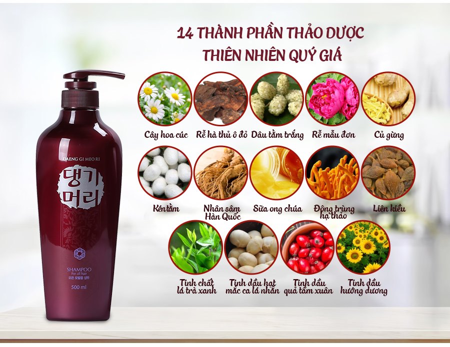 Dầu Gội Nhân Sâm Daeng Gi Meo Ri 500Ml Hàn Quốc