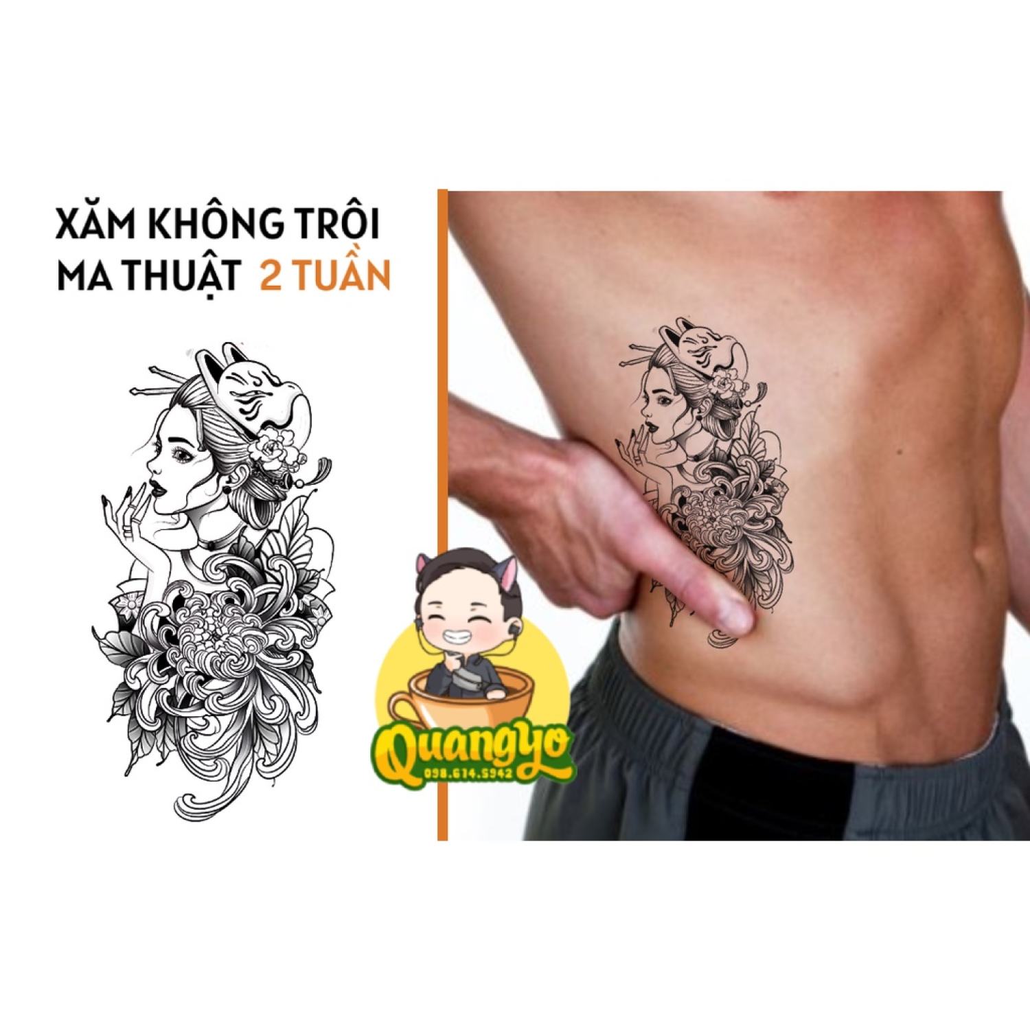 Hình xăm dán tattoo hoa đẹp mẫu đa dạng có hàng sẵn tại Candyshop88