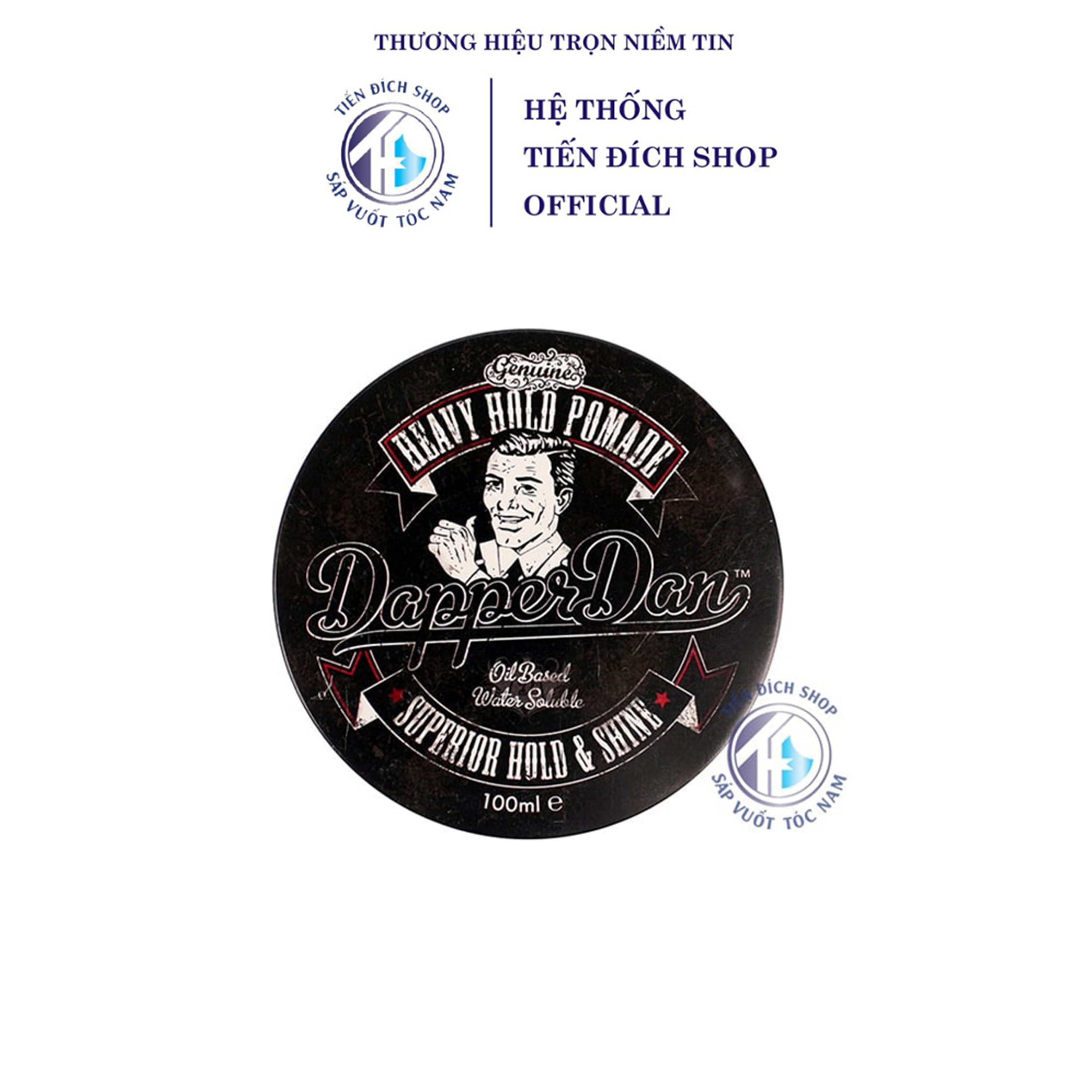 Pomade gốc dầu Heavy Hold Thế Hệ Mới Dễ Gội Rửa Pomade vuốt tóc Dapper Dan Superior Hold & Shine 100