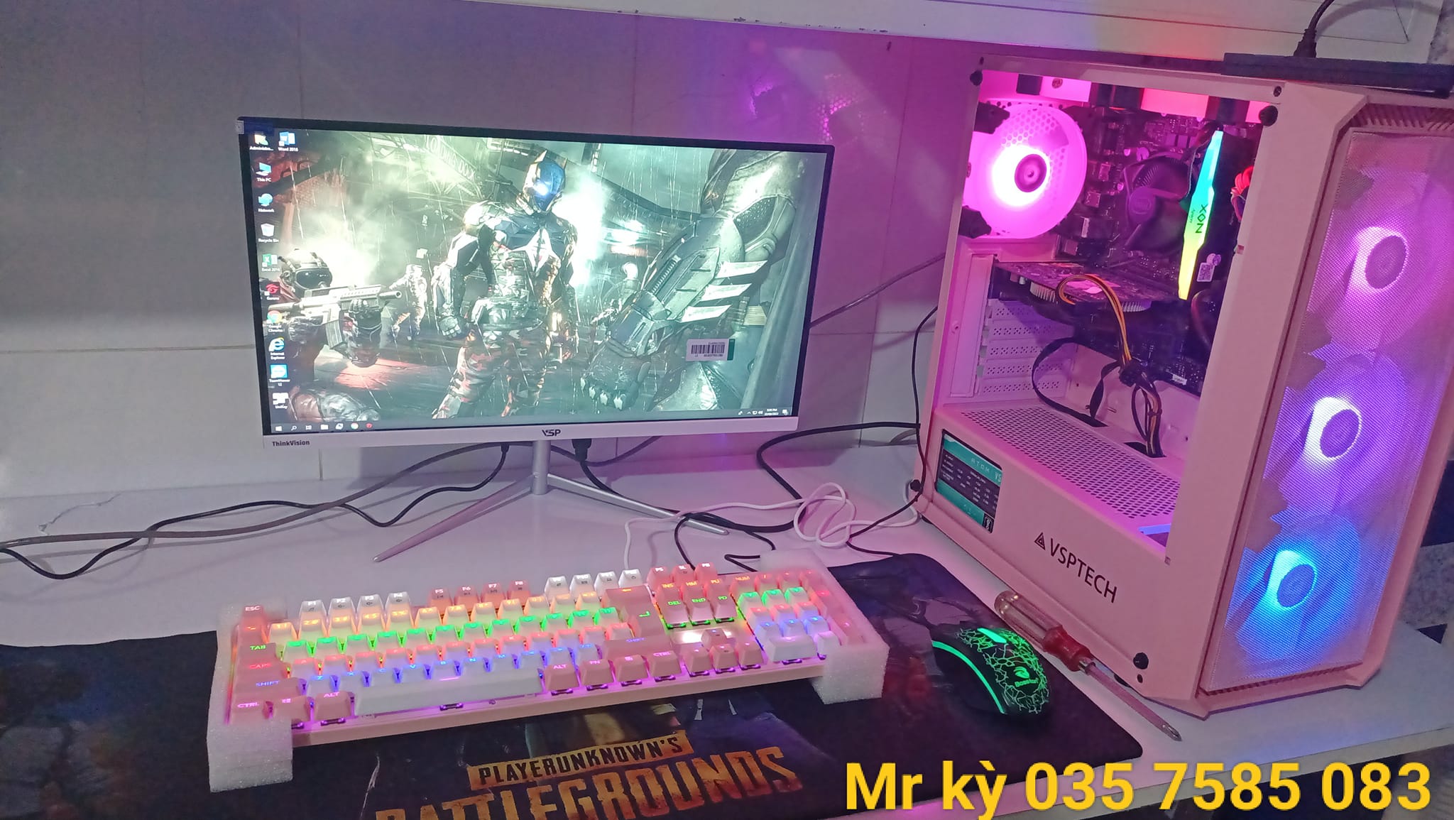 Bộ PC Gaming Led ( Hàng Mới Bảo Hành 12 Tháng ) H510 SK 1200/ Ram 8G  - 16G Bus 3200 Led/CPU G6405 - Core  i3 10105f / SSD 240G/VGA 730 DR5 -GTX 750 DR5  - GTX 1660s 6G D6/ Màn 22in - 24in phẳng Cong full viền full HD 1920 x 1080 .