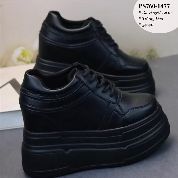 Giày Nữ Dáng Thể Thao Đế Độn Siêu Cao 12CM PS760-1477