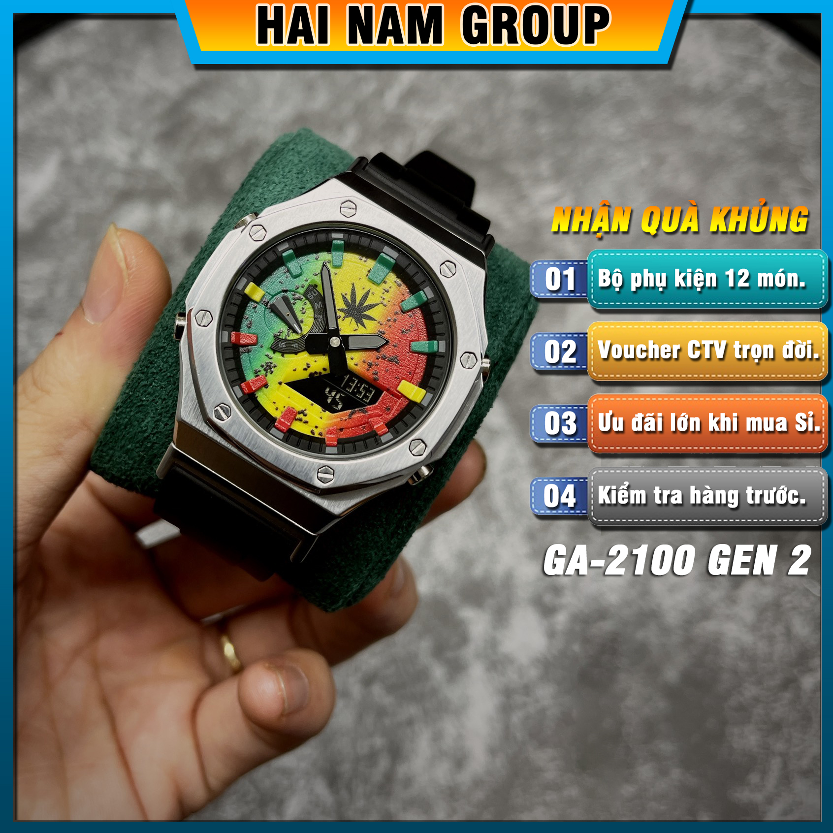 Đồng hồ nam G-SHOCK GA 2100 Custom AP Gen 2 | GA-2100 HNG208