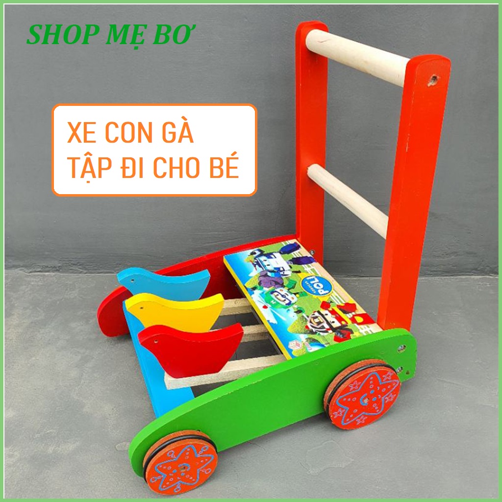 Xe con gà tập đi cho bé/ Xe gỗ tập đi cho bé