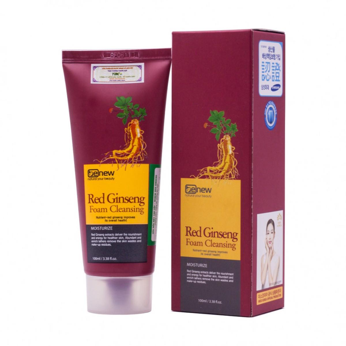 [HCM]Sữa rửa mặt hồng sâm Benew Red Ginseng Foam Cleansing 100ml
