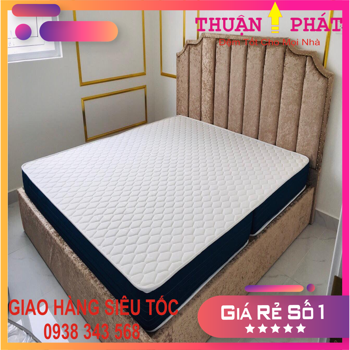 Đệm cao su non mix foam - PLATINUM nệm cao su non chính hãng nệm Kim Cương - đệm Kim Cương giá rẻtho