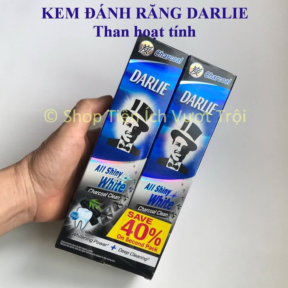 Kem đánh răng Darlie tây đen kem đánh răng ông già giúp răng chắc khỏe bảo vệ men răng trắng răng ngăn ngừa mảng bám-Tiện Ích Vượt Trội