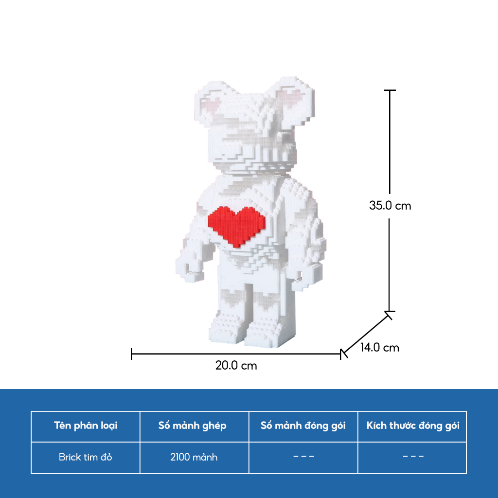 Bộ Mô hình đồ chơi lego lắp ráp xếp hình 3D Gấu Bearbrick Jinx Ironman 36cm Cỡ Vừa Hàng Đẹp Bear Brick - Shin Case