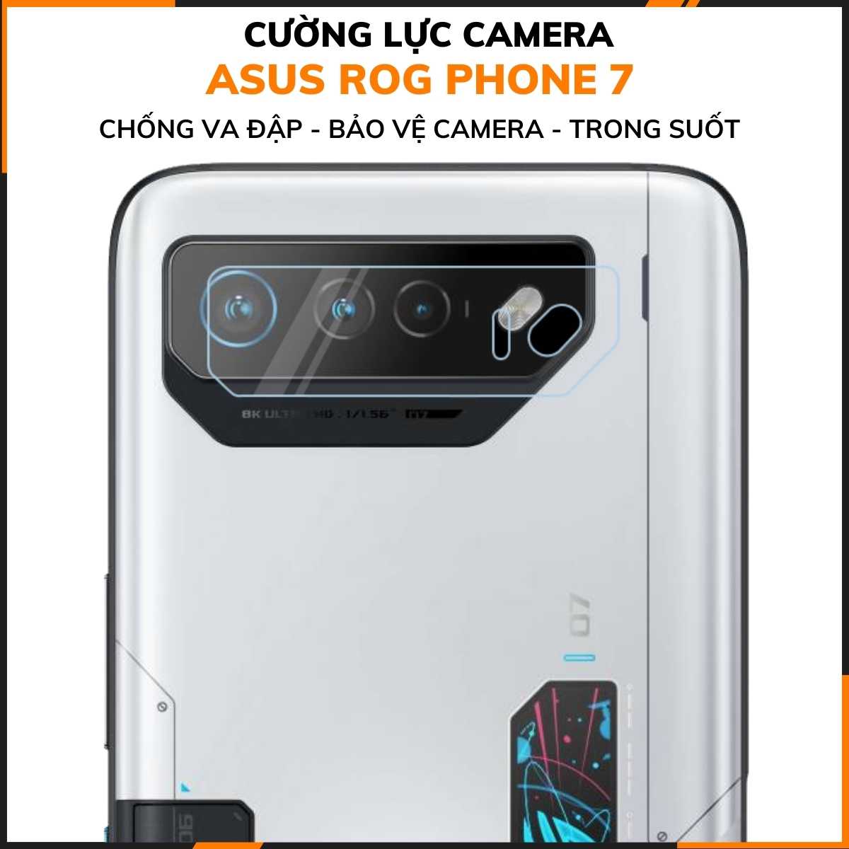 Cường lực camera asus rog phone 7 trong suốt bảo vệ cụm camera phụ kiện điện thoại huỳnh tân store