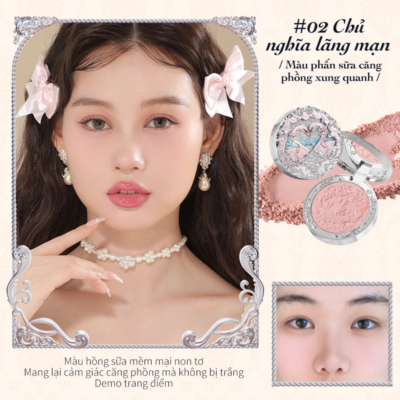Flower Knows Phấn Má Hồng Dạng Lăn Hình Thiên Nga 5g Không kén da Swan Ballet Collection