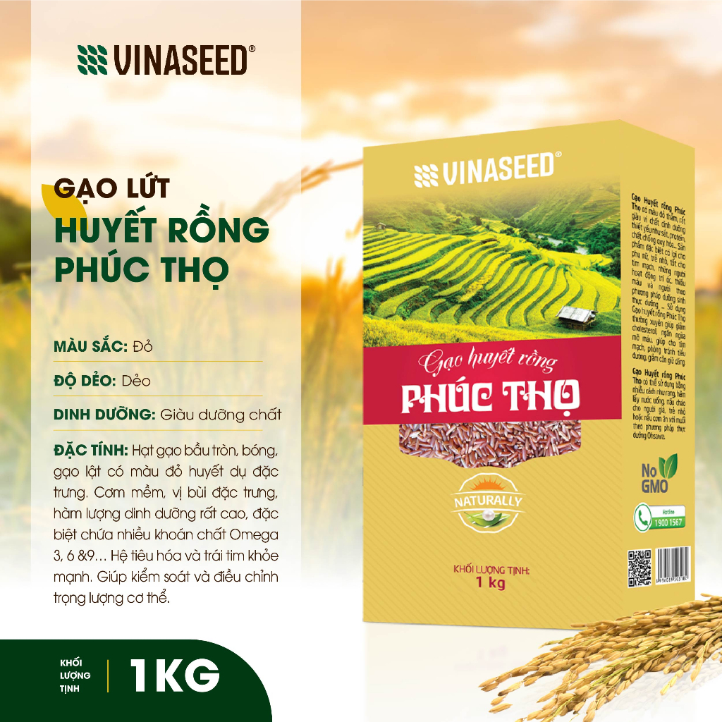 1 kg Gạo huyết rồng - VinaSeed