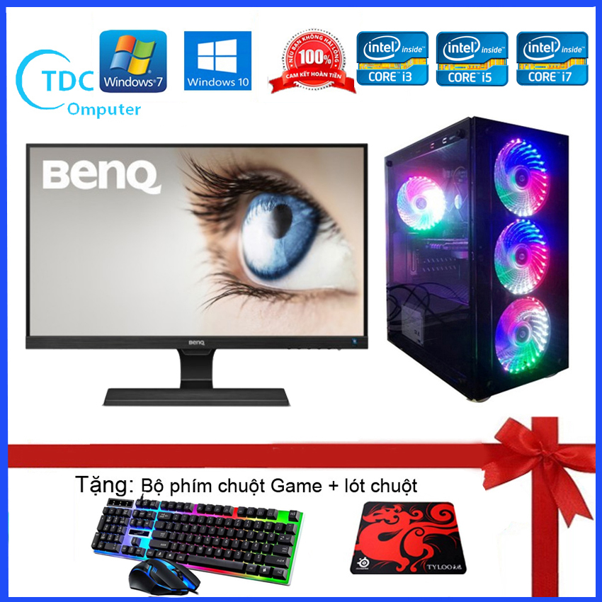 Bộ máy tính để bàn PC Gaming + Màn hình 24inch BENQ GW2480 FULL viền cấu hình core i7 4770 ram 16GB