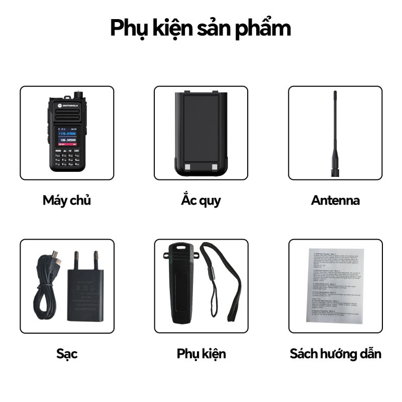 Bộ đàm Motorola GP3188 VHF/AM 10W Đài phát thanh hai chiều di động chính hãng 4800MAH 1-10KM