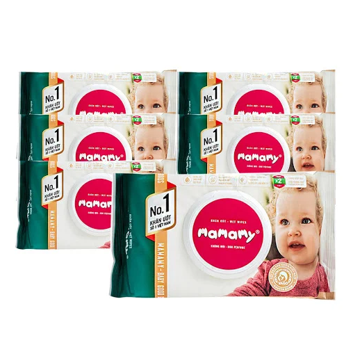 Combo 6 Gói Khăn Giấy Ướt Mamamy 100 Tờ Không Mùi