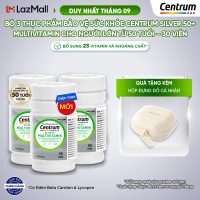 Bộ 3 Thực phẩm bảo vệ sức khỏe CENTRUM SILVER 50+ MULTIVITAMIN cho NGƯỜI LỚN TỪ 50 TUỔI – 30 Viên