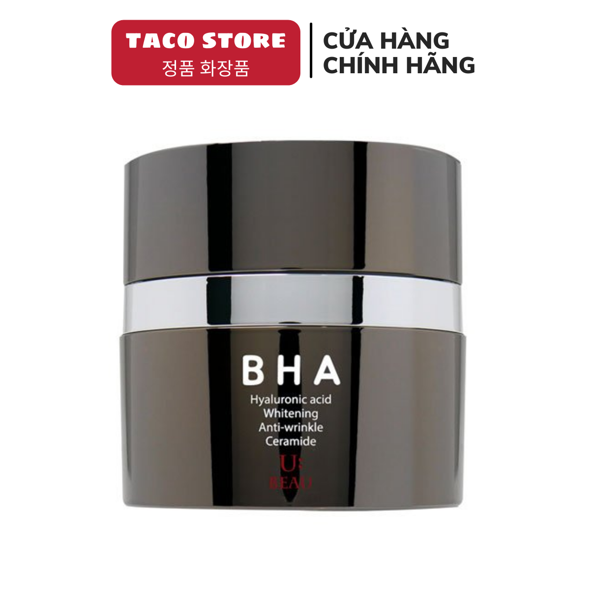 Kem Dưỡng Trắng Da Ban Đêm UBEAU BHA Hyaluronic Acid Whitening Anti-Wrinkle Ceramide