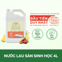 Nước Lau Sàn Sinh Học ENZYCO Từ Bồ Hòn & Dứa Đạt Chứng Nhận ECODETERGENT-ECOCERT 4LHương Sả ChanhKhử MùiĐuổi Côn Trùng