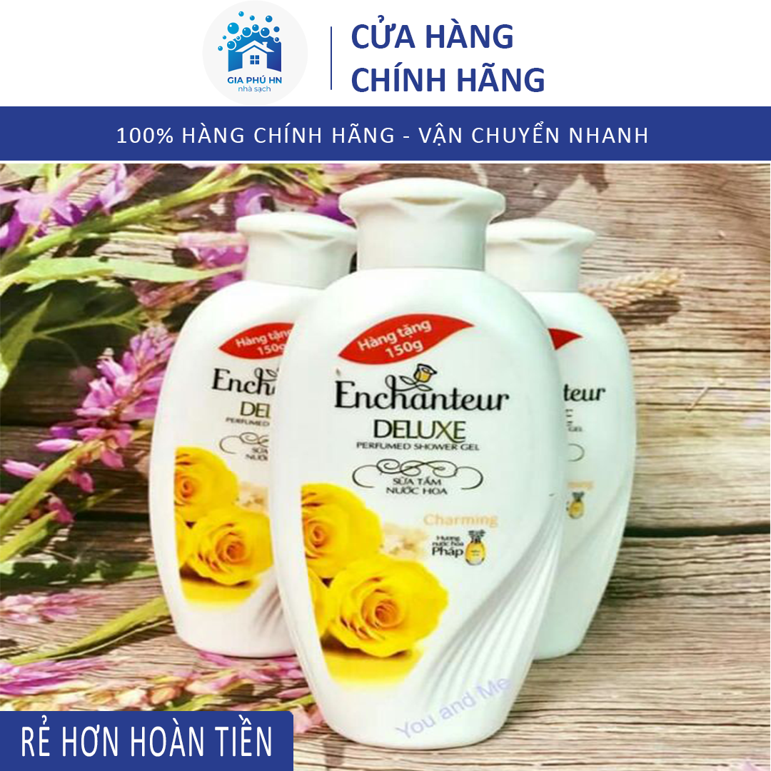 Sữa Tắm Enchanteur Deluxe Sữa Tắm Hương Nước Hoa Pháp Trắng Da Chống Lão Hoá Chai 150G