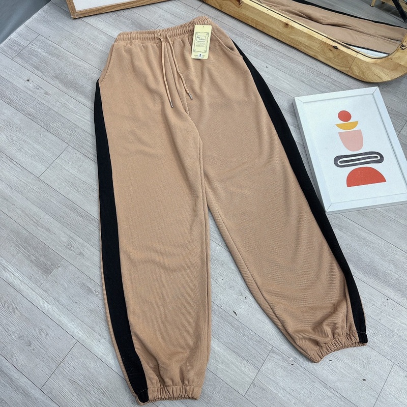 Quần jogger nữ bigsize nữ ống rộng bo gấu BIGSIZE CÔ NHỎ Quần thể thao 58-95kg QSSUON