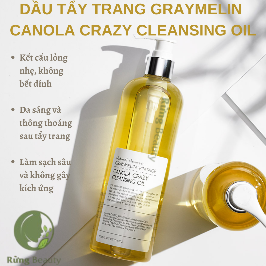 Dầu Tẩy Trang Graymelin Canola Crazy Cleansing Oil