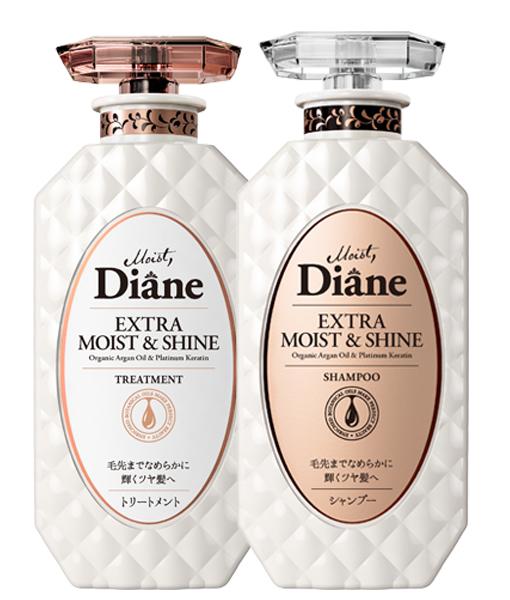 Cặp Dầu Gội Xả Moist Diane Extra Shine Nhật Bản 450Ml