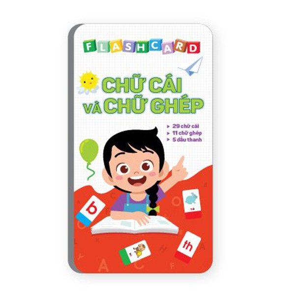 Flashcard - 42 Thẻ Chữ Cái Và Chữ Ghép Đánh Vần Tiếng Việt - IDBOOKS