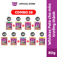 Bộ 24 Túi Thức Ăn Dạng Sốt Cho Mèo Trưởng Thành WHISKAS 80G - Dinh Dưỡng Hoàn Thiện & Cân Bằng Cho Mèo Từ 1 Tuổi trở Lên