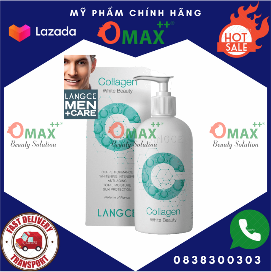 [Hcm]Collagen Trắng Da Toàn Thân 7 Ngày 250Ml Langce Dành Cho Nam