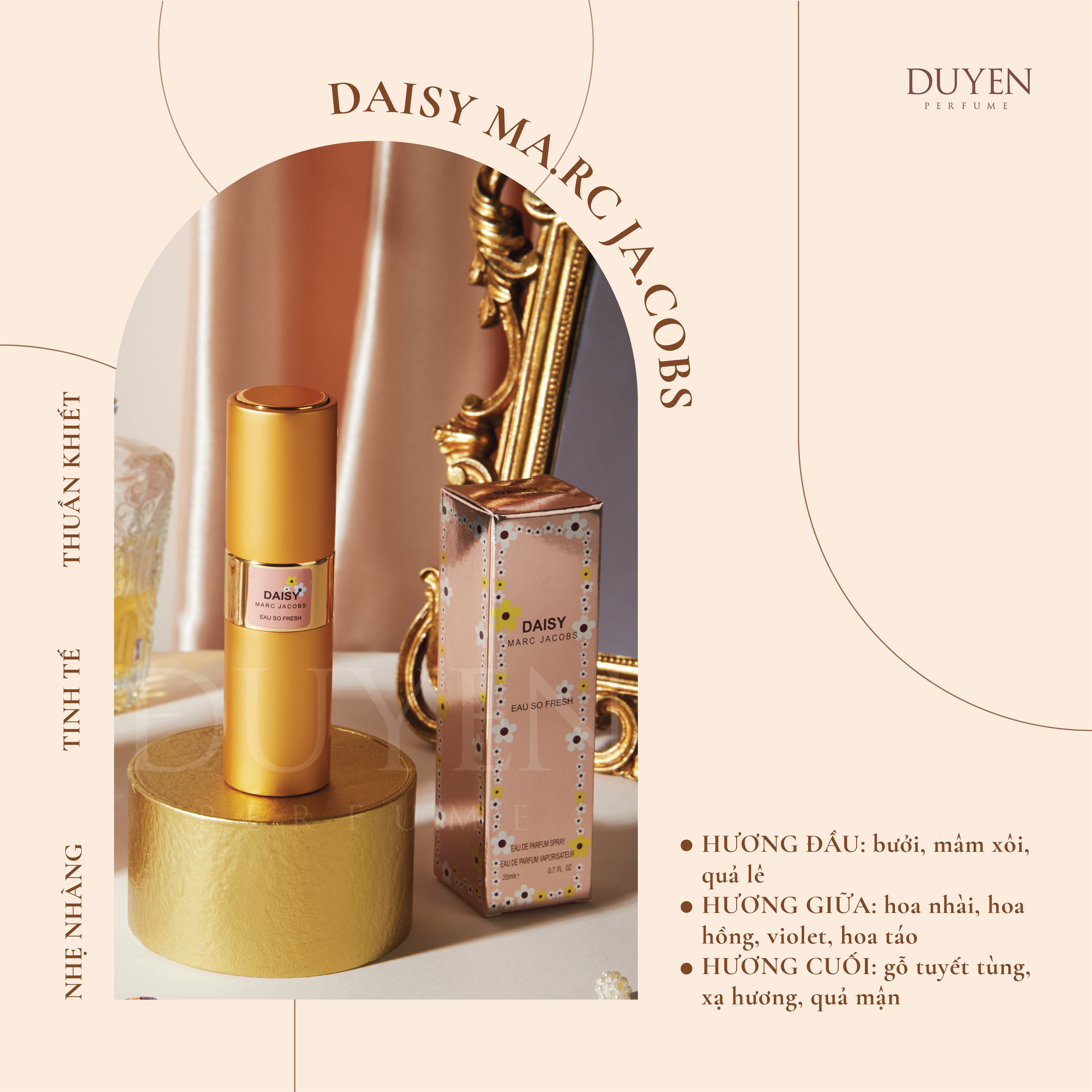 [Hcm]Duyenperfume - Nước Hoa Mini 20Ml Nữ Daisy Eau So Fresh