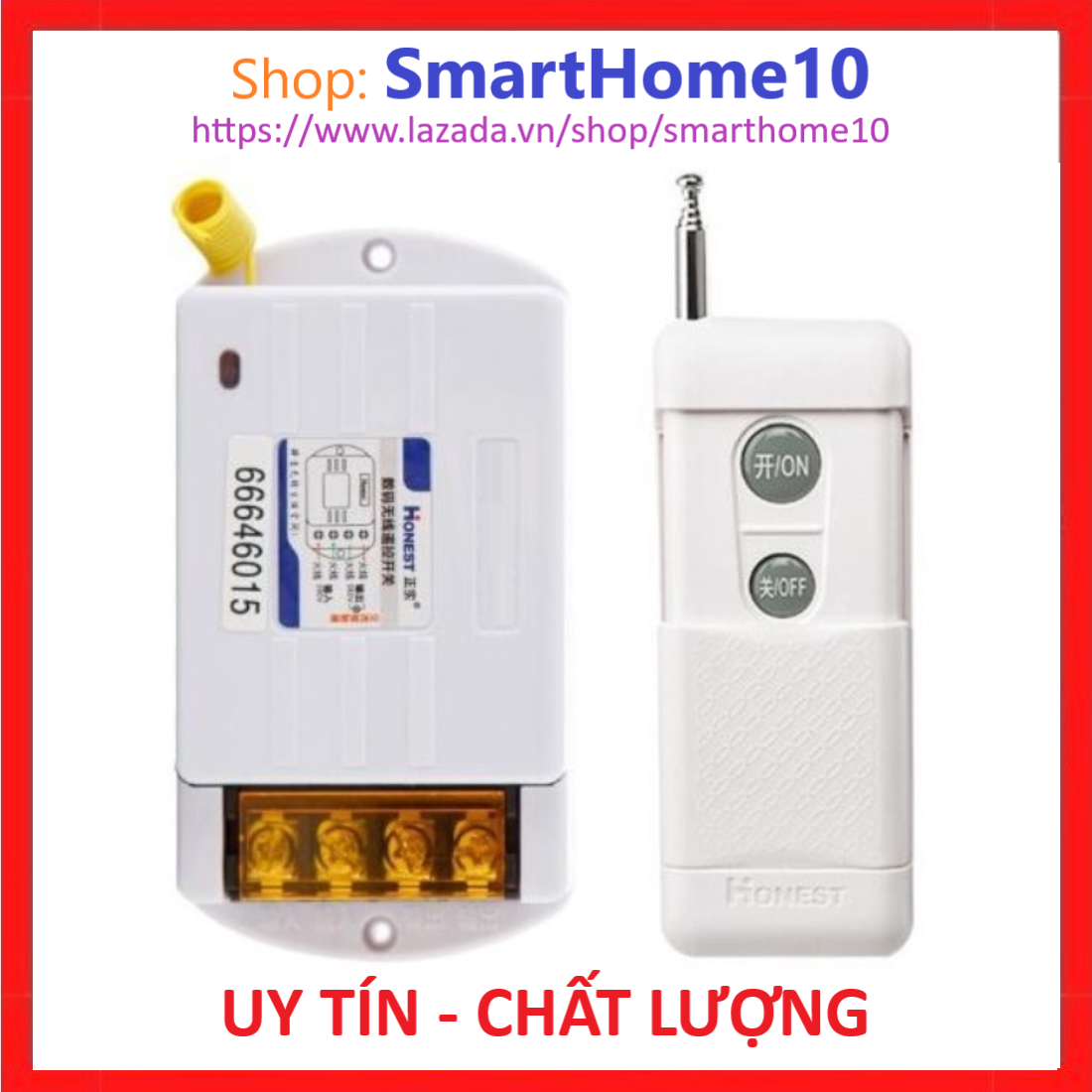 Bộ Công Tắc Điều Khiển Từ Xa Công Suất Lớn bật tắt máy bơm động cơ công suất lớn ổ cắm điều khiển từ