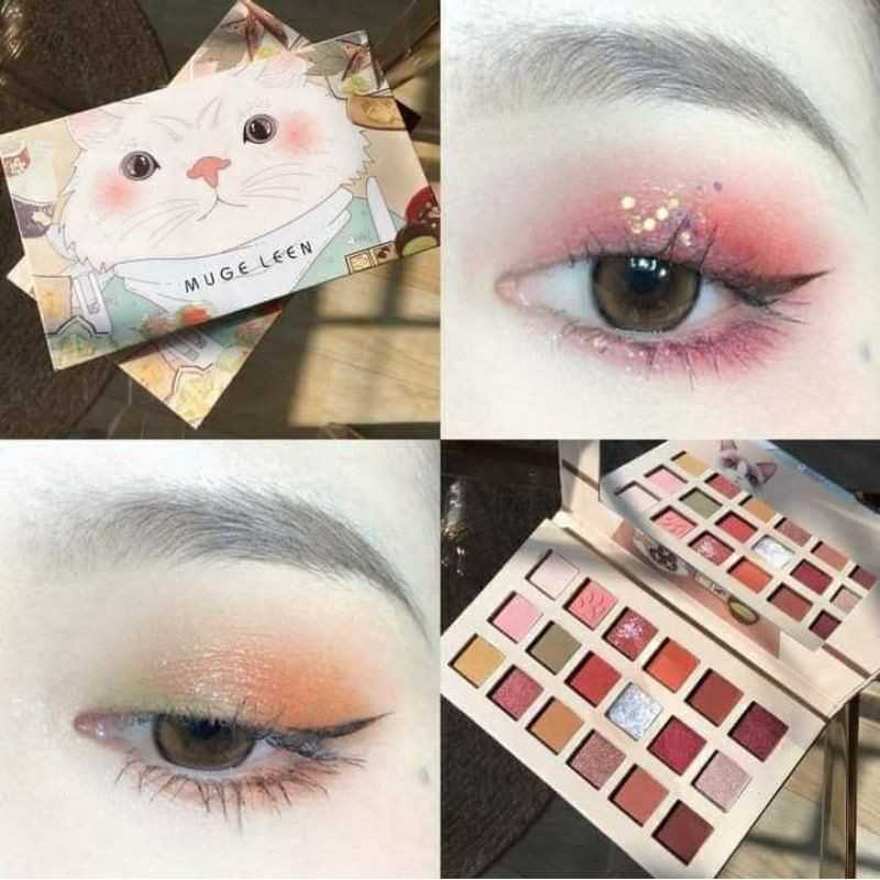 [Siêu Rẻ ] Phấn Mắt Mèo 18 Ô Siêu Lì Kèm Gương Siêu Xinh Sản Phẩm Nội Địa Trung Số 1