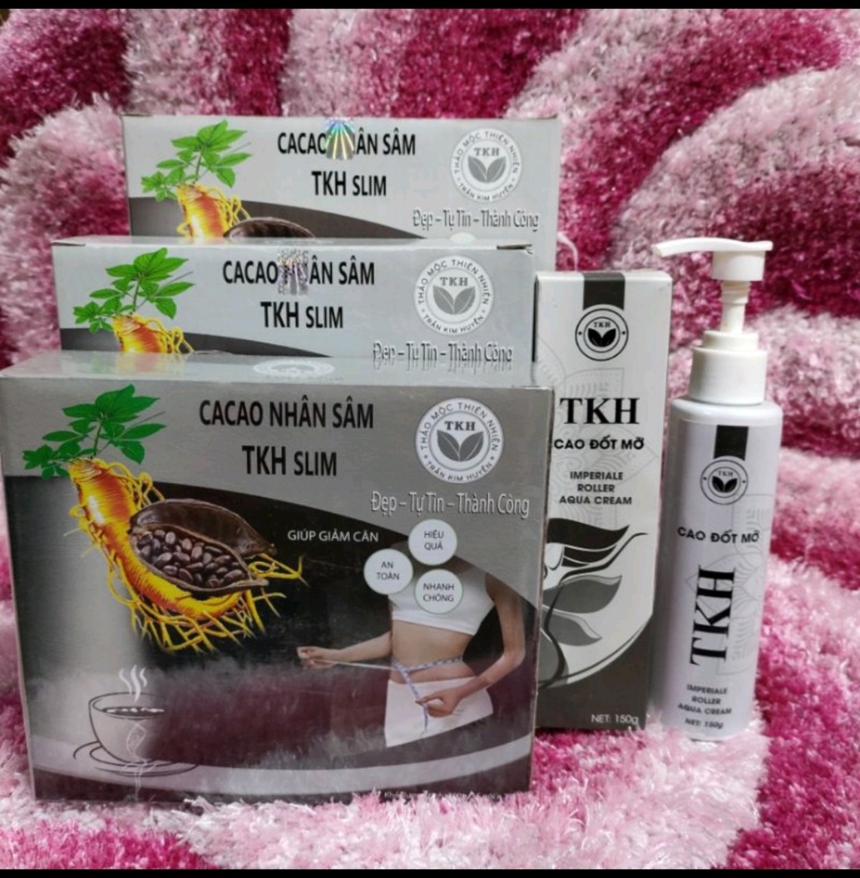 Combo Giảm Cân An Toàn Và Hiệu Quả Tkh - 1 Liệu Trình 1 Tháng Gồm 3 Hộp Cacao Giảm Cân Và 1 Cao Đốt Mỡ