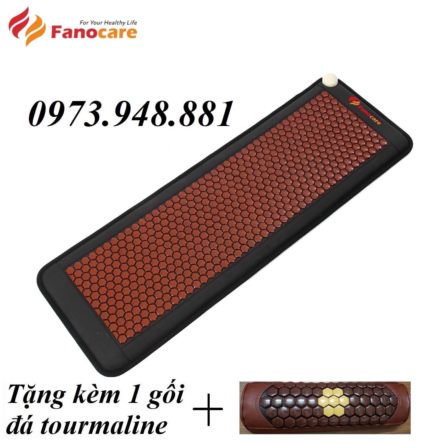 Giường Đá Nhiệt Nóng Fn Kích Thước 50*150 (Tặng Kèm 1 Gối Đá Tourmaline)